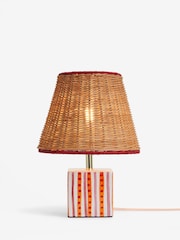 Lucy Tiffney Orange/Pink Ceramic Table Lamp - Image 4 of 4