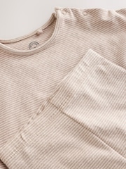 Rust Brown 2 Piece Short Sleeve Top And Leggings Set - Image 3 of 4