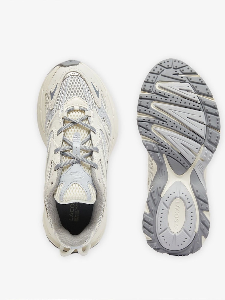 Lacoste Grey Neo Shot Trainers - Image 5 of 7