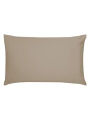 Bedeck of Belfast Truffle 400 Thread Count 100% Cotton Sateen Standard Pillowcase Pair - Image 2 of 2
