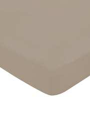 Bedeck of Belfast Truffle 400 Thread Cound 100% Cotton Sateen Fitted Sheet - Image 2 of 2