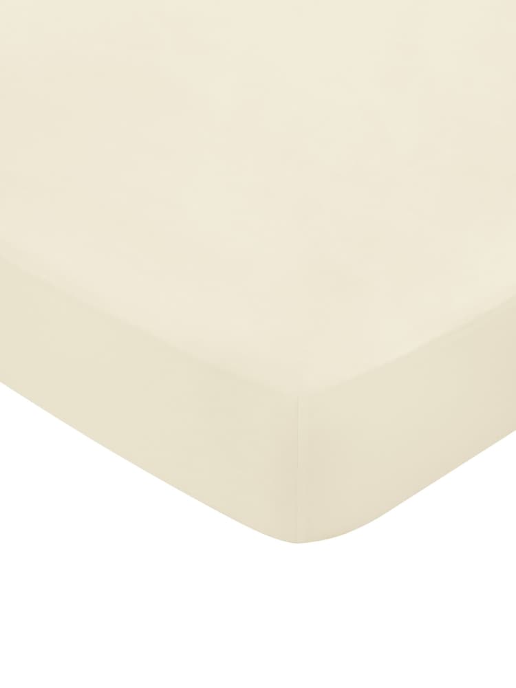 Bedeck of Belfast Chalk 400 Thread Cound 100% Cotton Sateen Fitted Sheet - Image 2 of 2
