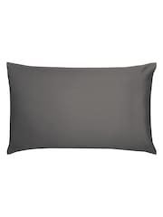 Bedeck of Belfast Charcoal 400 Thread Count 100% Cotton Sateen Standard Pillowcase Pair - Image 2 of 2