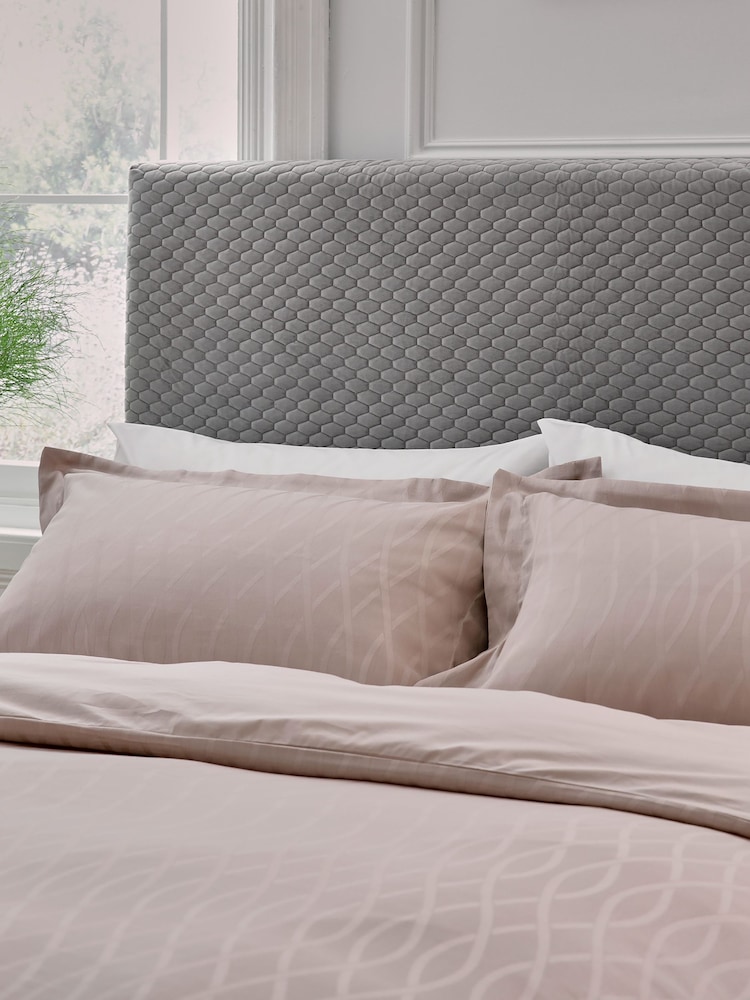 Bedeck of Belfast Truffle Ravello 100% Cotton Duvet Cover and Pillowcase Set - Image 2 of 4