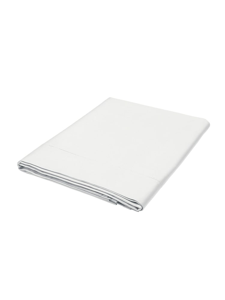Bedeck of Belfast White 400 Thread Cound 100% Cotton Sateen Fitted Flat Sheet - Image 2 of 2