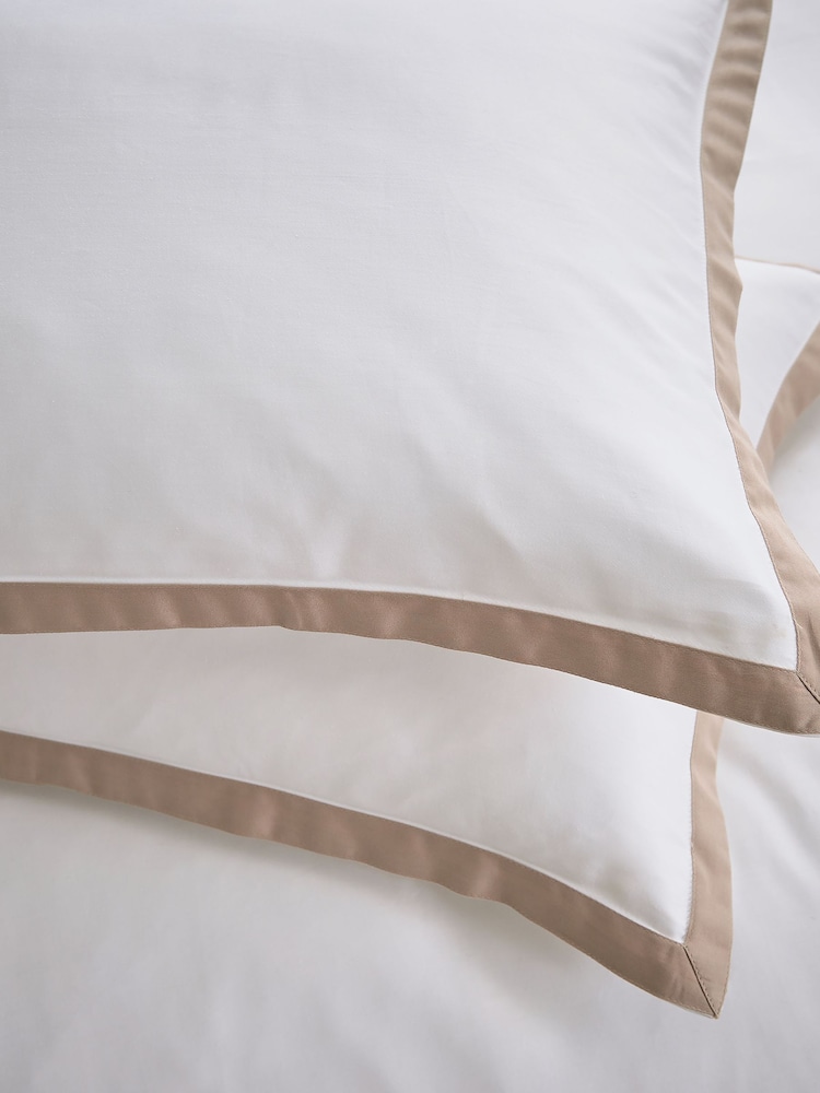 Bedeck of Belfast Truffle Chalk Olenna 100% Cotton Duvet Cover and Pillowcase Set - Image 2 of 4 Bedeck of Belfast Truffle Chalk Olenna 100% Cotton Duvet Cover and Pillowcase Set - Image 2 of 4