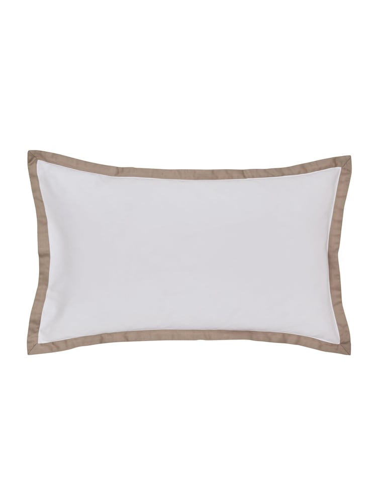 Bedeck of Belfast Truffle Chalk Olenna 100% Cotton Duvet Cover and Pillowcase Set - Image 4 of 4 Bedeck of Belfast Truffle Chalk Olenna 100% Cotton Duvet Cover and Pillowcase Set - Image 4 of 4