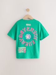 Green Oversized Fluro 100% Cotton T-Shirt - Image 2 of 4