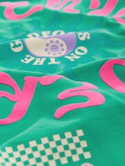 Green Oversized Fluro 100% Cotton T-Shirt - Image 4 of 4