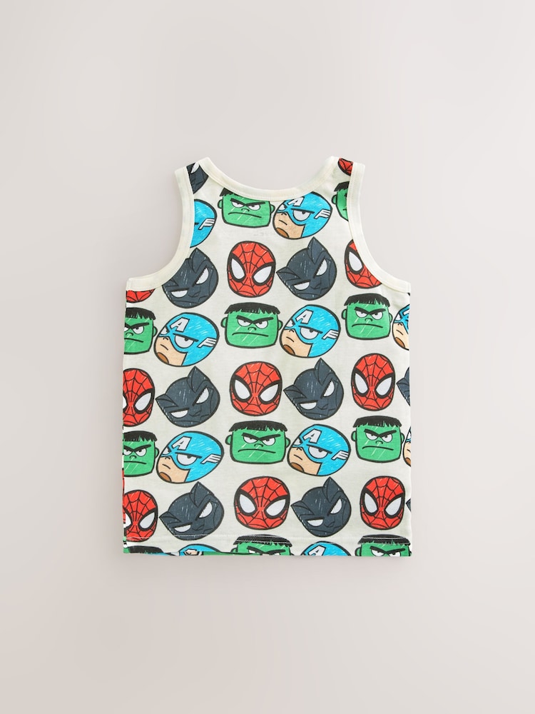 Multi Marvel 100% Cotton Vests 3 Pack (1.5-12yrs) - Image 3 of 7
