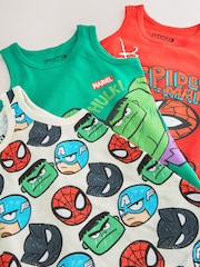 Multi Marvel 100% Cotton Vests 3 Pack (1.5-12yrs) - Image 6 of 7