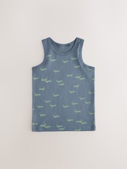 Mini Safari Print 100% Cotton Vests 5 Pack (1.5-8yrs) - Image 3 of 9