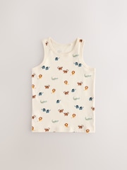 Mini Safari Print 100% Cotton Vests 5 Pack (1.5-8yrs) - Image 4 of 9