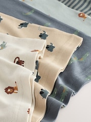 Mini Safari Print 100% Cotton Vests 5 Pack (1.5-8yrs) - Image 9 of 9