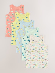 Bright Vehicles 100% Cotton Vests 5 Pack (1.5-8yrs) - Image 1 of 9