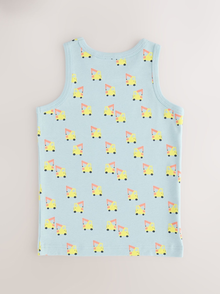 Bright Vehicles 100% Cotton Vests 5 Pack (1.5-8yrs) - Image 2 of 9