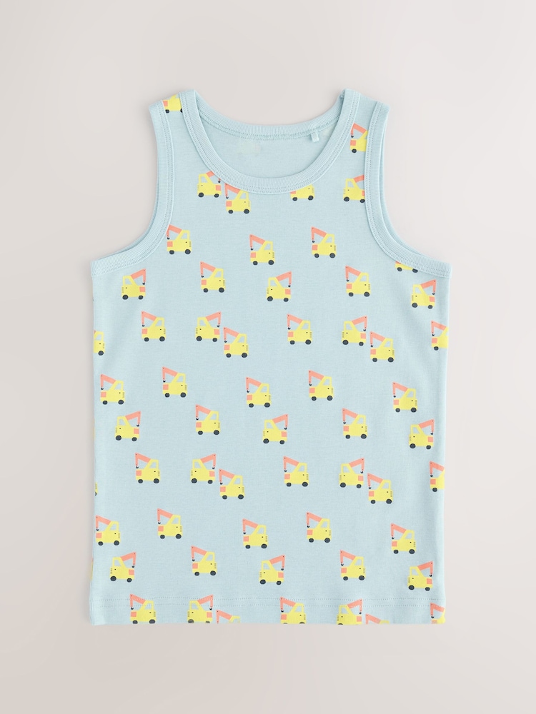 Bright Vehicles 100% Cotton Vests 5 Pack (1.5-8yrs) - Image 3 of 9