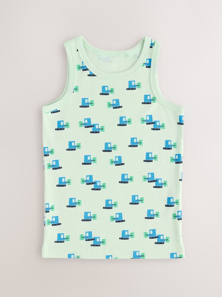 Bright Vehicles 100% Cotton Vests 5 Pack (1.5-8yrs) - Image 4 of 9