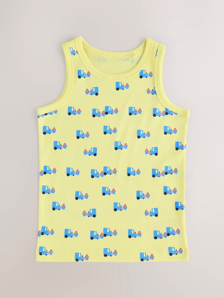 Bright Vehicles 100% Cotton Vests 5 Pack (1.5-8yrs) - Image 5 of 9