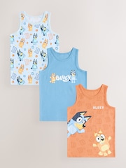 Blue 100% Cotton Vests 3 pack (1.5-8yrs) - Image 1 of 7