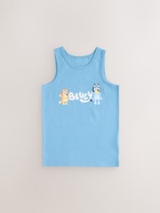 Blue 100% Cotton Vests 3 pack (1.5-8yrs) - Image 3 of 7
