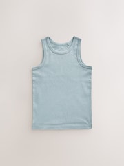 Tonal Blue Vests 5 Pack (1.5-16yrs) - Image 2 of 8