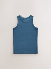 Tonal Blue Vests 5 Pack (1.5-16yrs) - Image 3 of 8