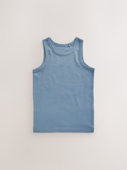 Tonal Blue Vests 5 Pack (1.5-16yrs) - Image 5 of 8