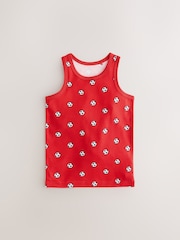 Red/Blue Football 100% Cotton Vests 3 Pack (1.5-10yrs) - Image 2 of 7