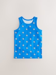 Red/Blue Football 100% Cotton Vests 3 Pack (1.5-10yrs) - Image 3 of 7