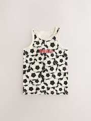 Red/Blue Football 100% Cotton Vests 3 Pack (1.5-10yrs) - Image 4 of 7