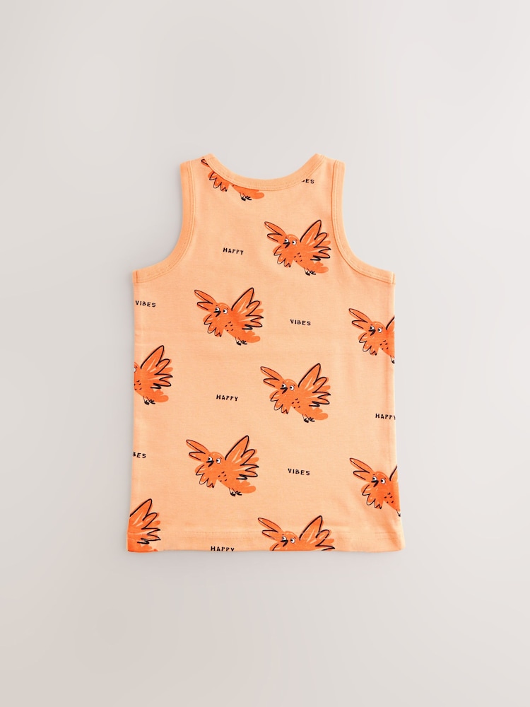 Bright Animal Print 100% Cotton Vests 5 Pack (1.5-8yrs) - Image 3 of 9