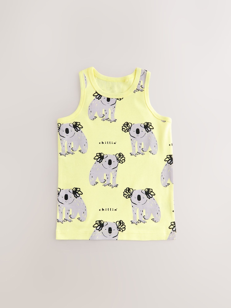 Bright Animal Print 100% Cotton Vests 5 Pack (1.5-8yrs) - Image 5 of 9