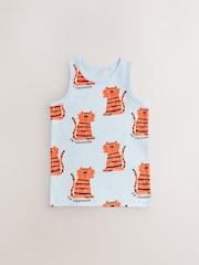 Bright Animal Print 100% Cotton Vests 5 Pack (1.5-8yrs) - Image 6 of 9