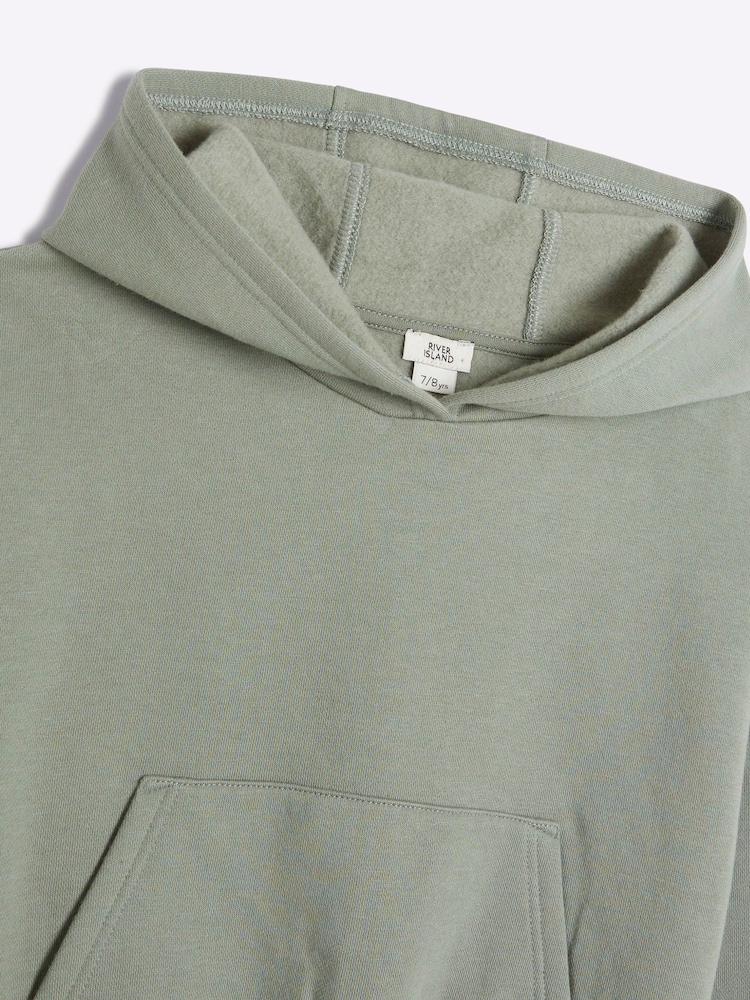 River Island Green Girls 100% Cotton Hoodie And Joggers Set - Image 5 of 5