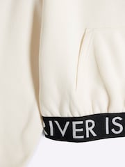 River Island Cream Girls 100% Cotton Hoodie and Joggers Set - Image 3 of 4