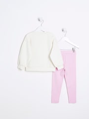 River Island Cream Girls Headphone Sweatshirt Set - Image 2 of 5