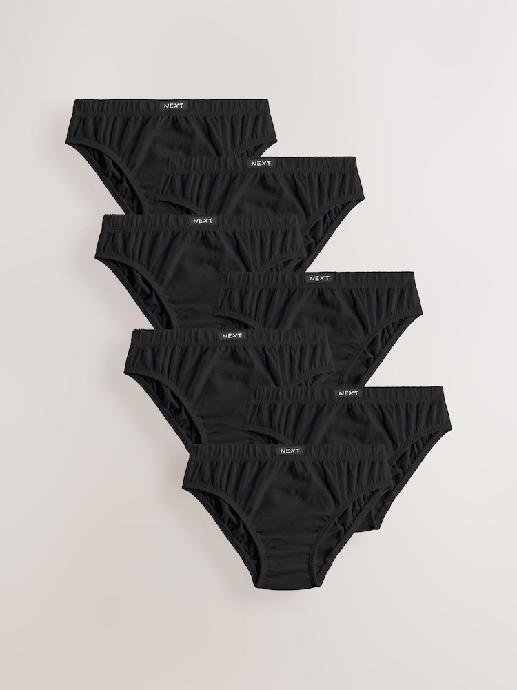 Black 100% Cotton Briefs 7 Pack (1.5-16yrs) - Image 1 of 5 Black 100% Cotton Briefs 7 Pack (1.5-16yrs) - Image 1 of 5
