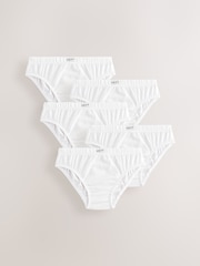White 100% Cotton Briefs 5 Pack (1.5-16yrs) - Image 1 of 5