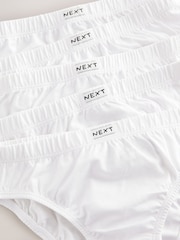 White 100% Cotton Briefs 5 Pack (1.5-16yrs) - Image 4 of 5