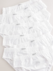 White 100% Cotton Briefs 10 Pack (1.5-16yrs) - Image 5 of 5