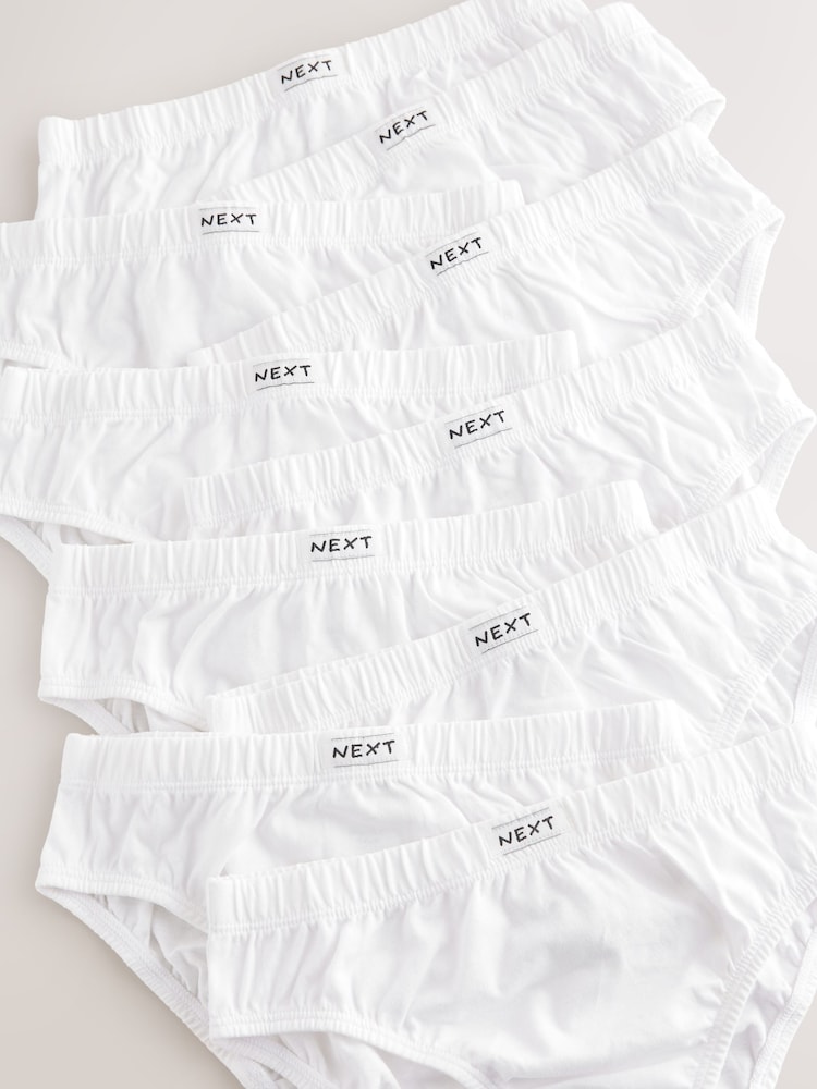 White 100% Cotton Briefs 10 Pack (1.5-16yrs) - Image 5 of 5 White 100% Cotton Briefs 10 Pack (1.5-16yrs) - Image 5 of 5