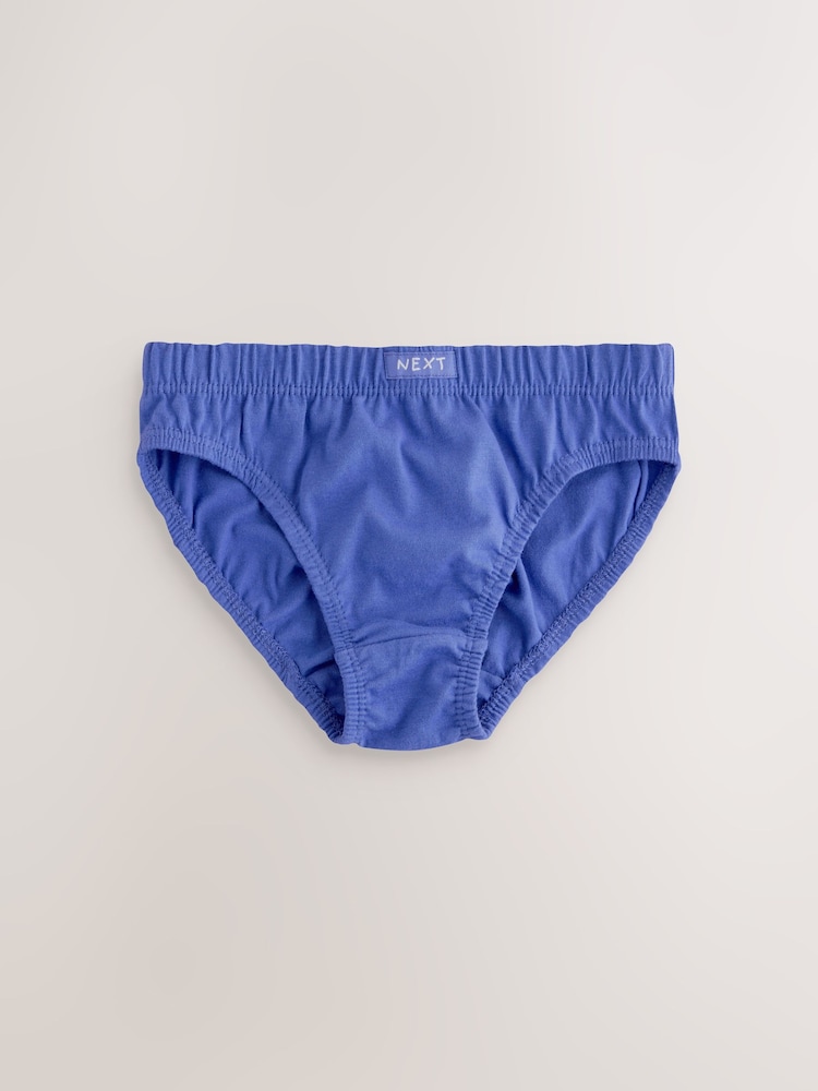 Blue/Grey 100% Cotton Briefs 10 Pack (1.5-16yrs) - Image 10 of 14