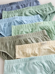 Green/Blue 100% Cotton Briefs 7 Pack (1.5-16yrs) - Image 10 of 11