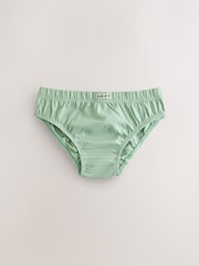 Green/Blue 100% Cotton Briefs 7 Pack (1.5-16yrs) - Image 4 of 11