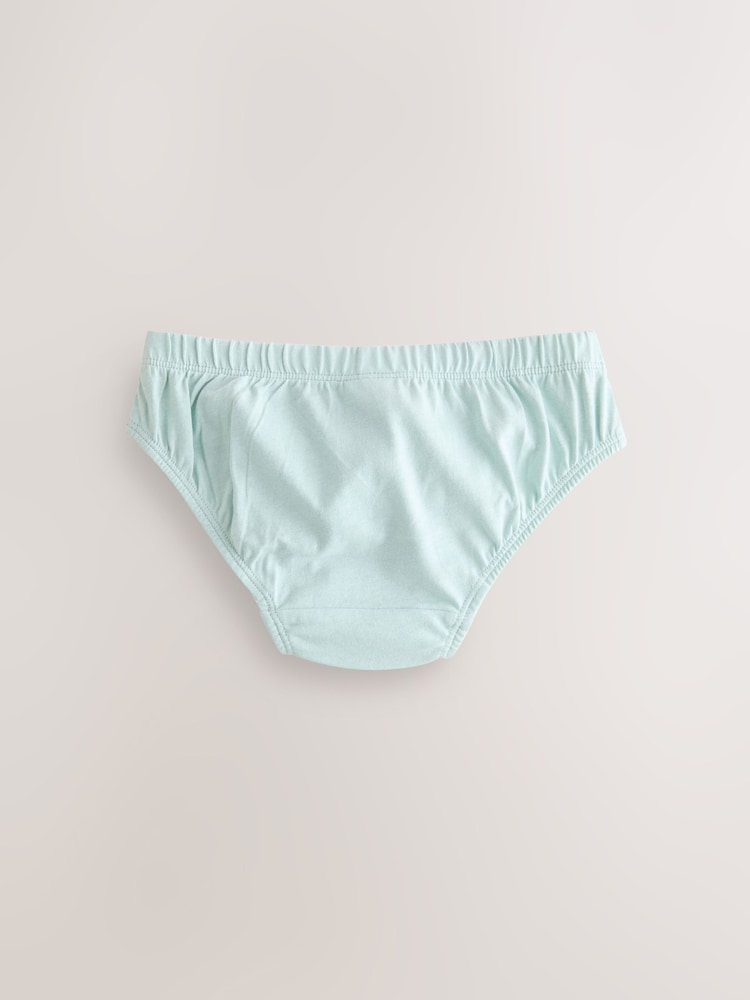 Green/Blue 100% Cotton Briefs 7 Pack (1.5-16yrs) - Image 9 of 11