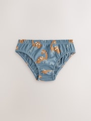 Blue Dinosaur 100% Cotton Printed Briefs 5 Pack (1.5-10yrs) - Image 3 of 9