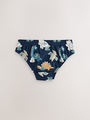 Blue Dinosaur 100% Cotton Printed Briefs 5 Pack (1.5-10yrs) - Image 6 of 9