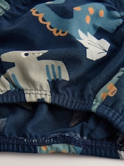 Blue Dinosaur 100% Cotton Printed Briefs 5 Pack (1.5-10yrs) - Image 9 of 9