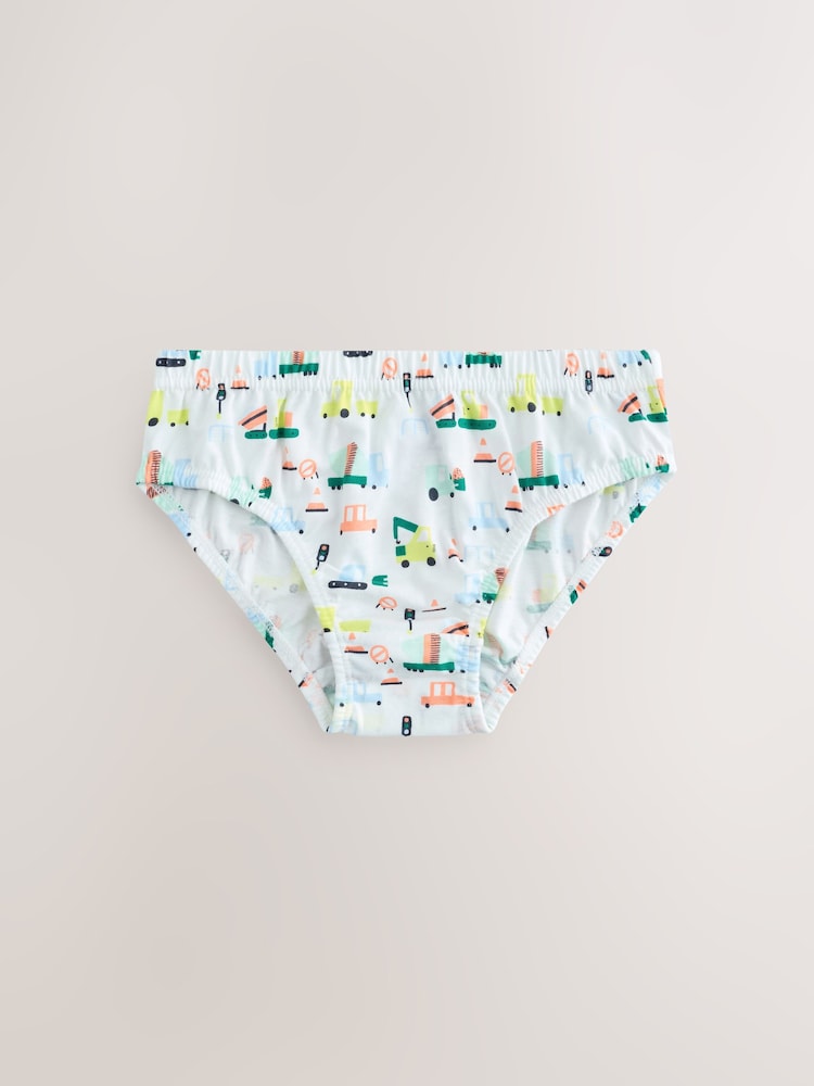 Bright Vehicles 100% Cotton Printed Briefs 5 Pack (1.5-10yrs) - Image 2 of 9 Bright Vehicles 100% Cotton Printed Briefs 5 Pack (1.5-10yrs) - Image 2 of 9